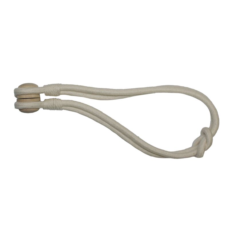 Raffhalter Kordel mit Magnet für Vorhänge beige 47 cm
