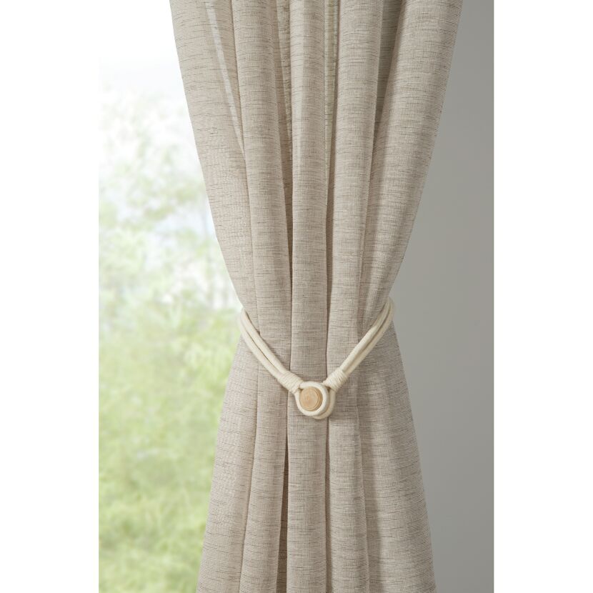 Raffhalter Kordel mit Magnet für Vorhänge beige 47 cm