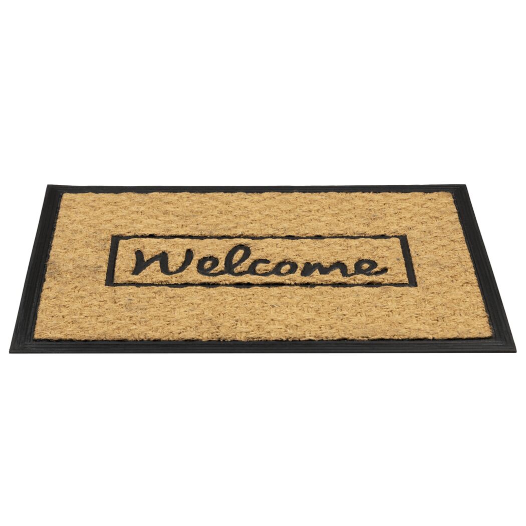 Fußmatte 'Boucara Welcome Border' naturfarben/schwarz 40 x 60 cm