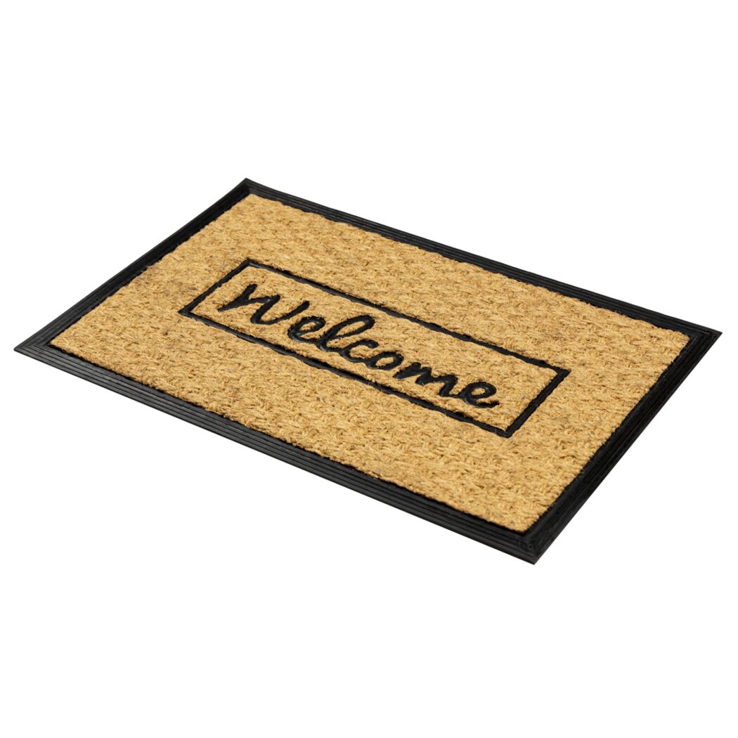 Fußmatte 'Boucara Welcome Border' naturfarben/schwarz 40 x 60 cm