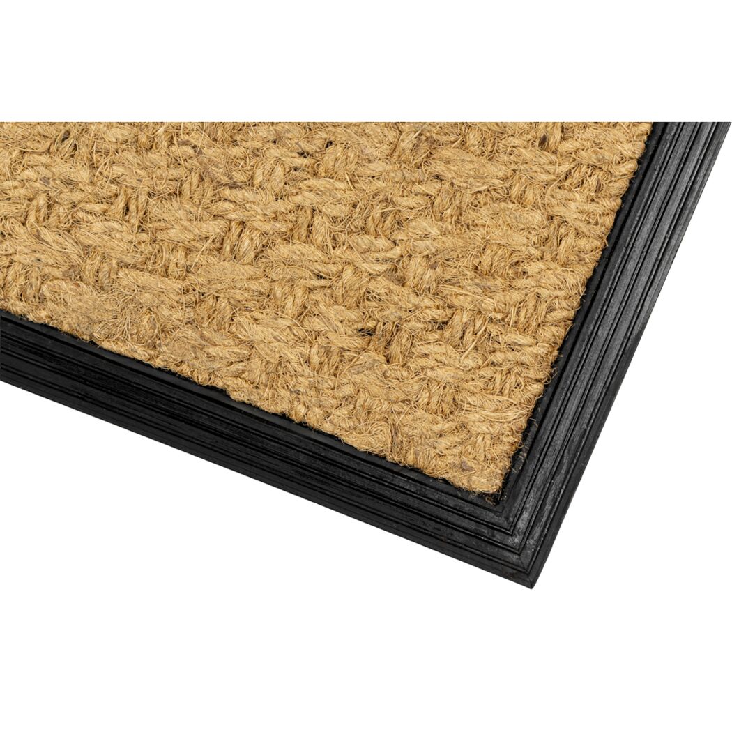 Fußmatte 'Boucara Welcome Border' naturfarben/schwarz 40 x 60 cm