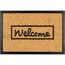 Fußmatte 'Boucara Welcome Border' naturfarben/schwarz 40 x 60 cm