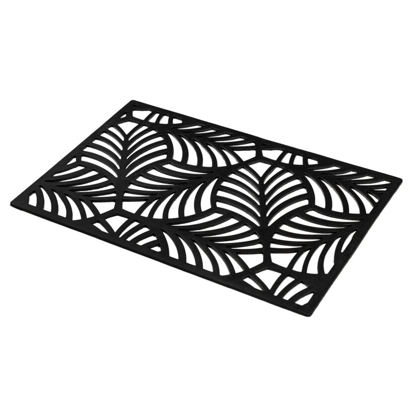 Fußmatte 'Antiek Leaves' schwarz 40 x 60 cm