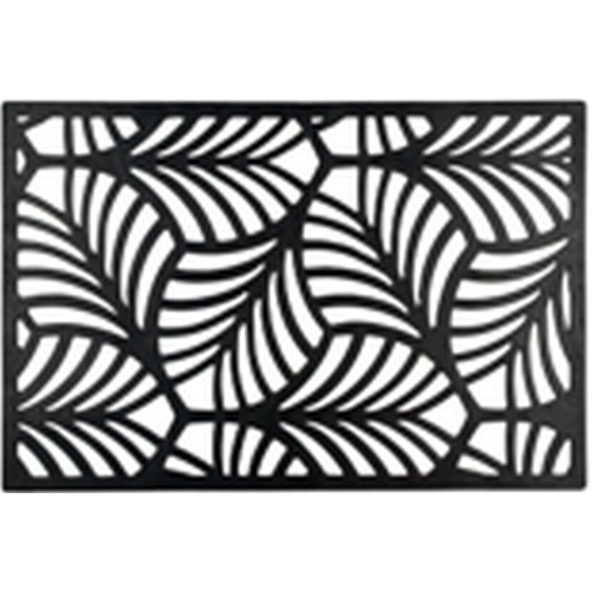 Fußmatte 'Antiek Leaves' schwarz 40 x 60 cm