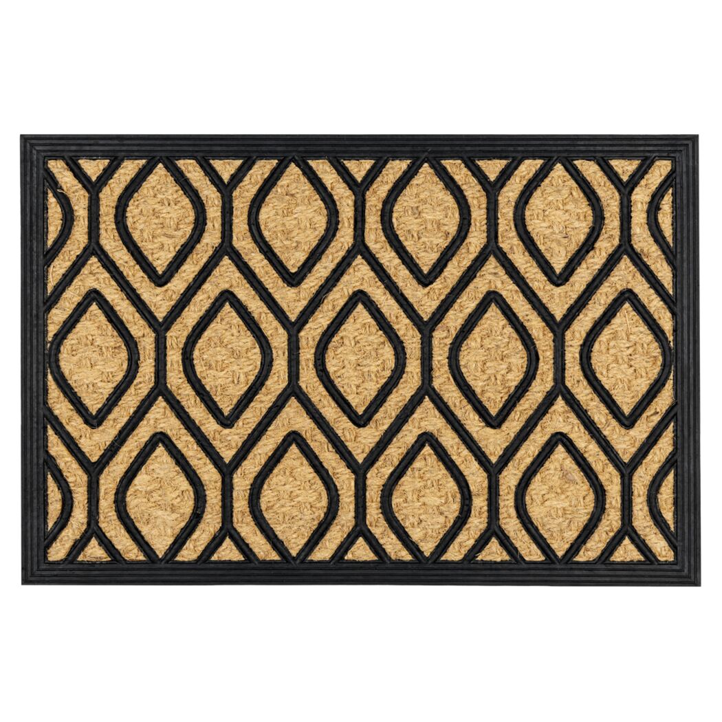 Fußmatte 'Boucara Geo' naturfarben/schwarz 40 x 60