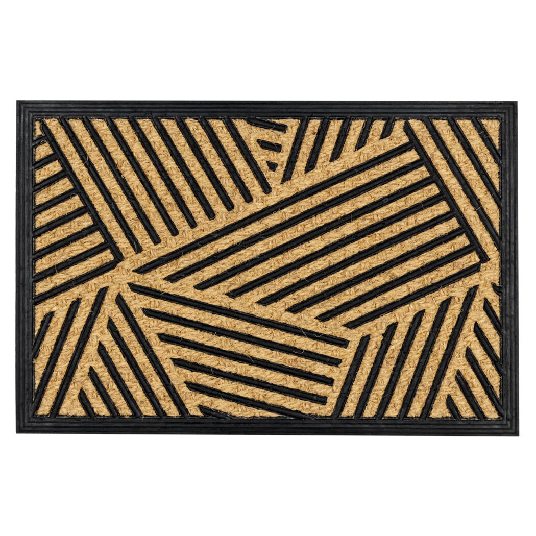 Fußmatte 'Boucara Stripes' naturfarben/schwarz 40 x 60 cm