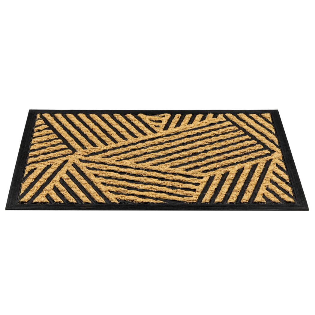 Fußmatte 'Boucara Stripes' naturfarben/schwarz 40 x 60 cm