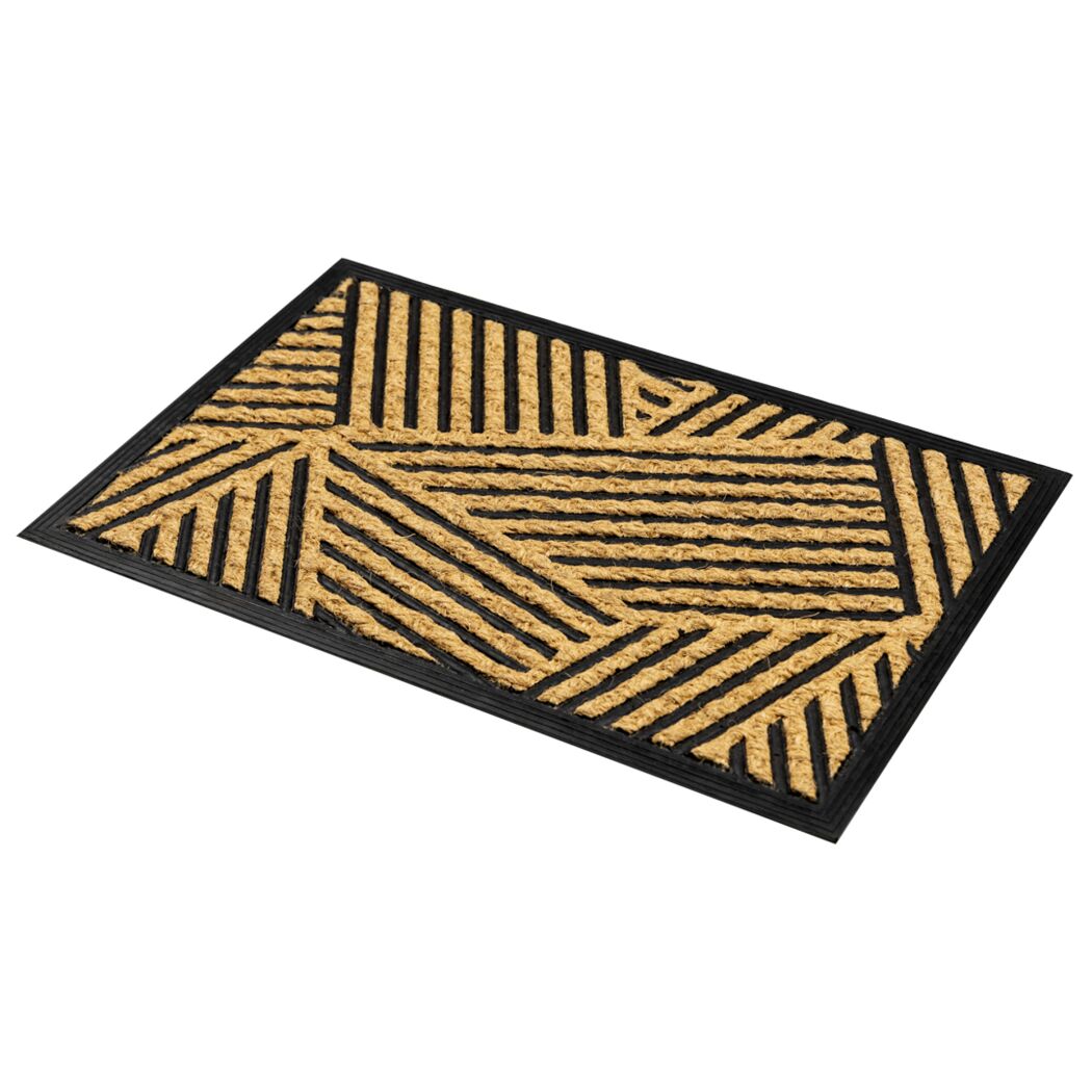 Fußmatte 'Boucara Stripes' naturfarben/schwarz 40 x 60 cm