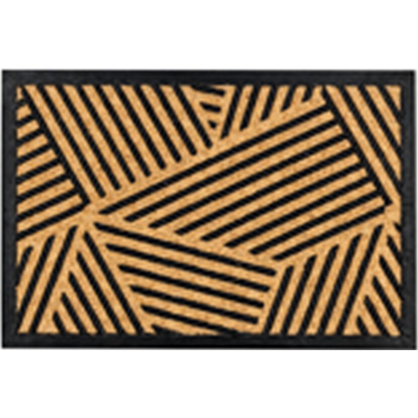 Fußmatte 'Boucara Stripes' naturfarben/schwarz 40 x 60 cm