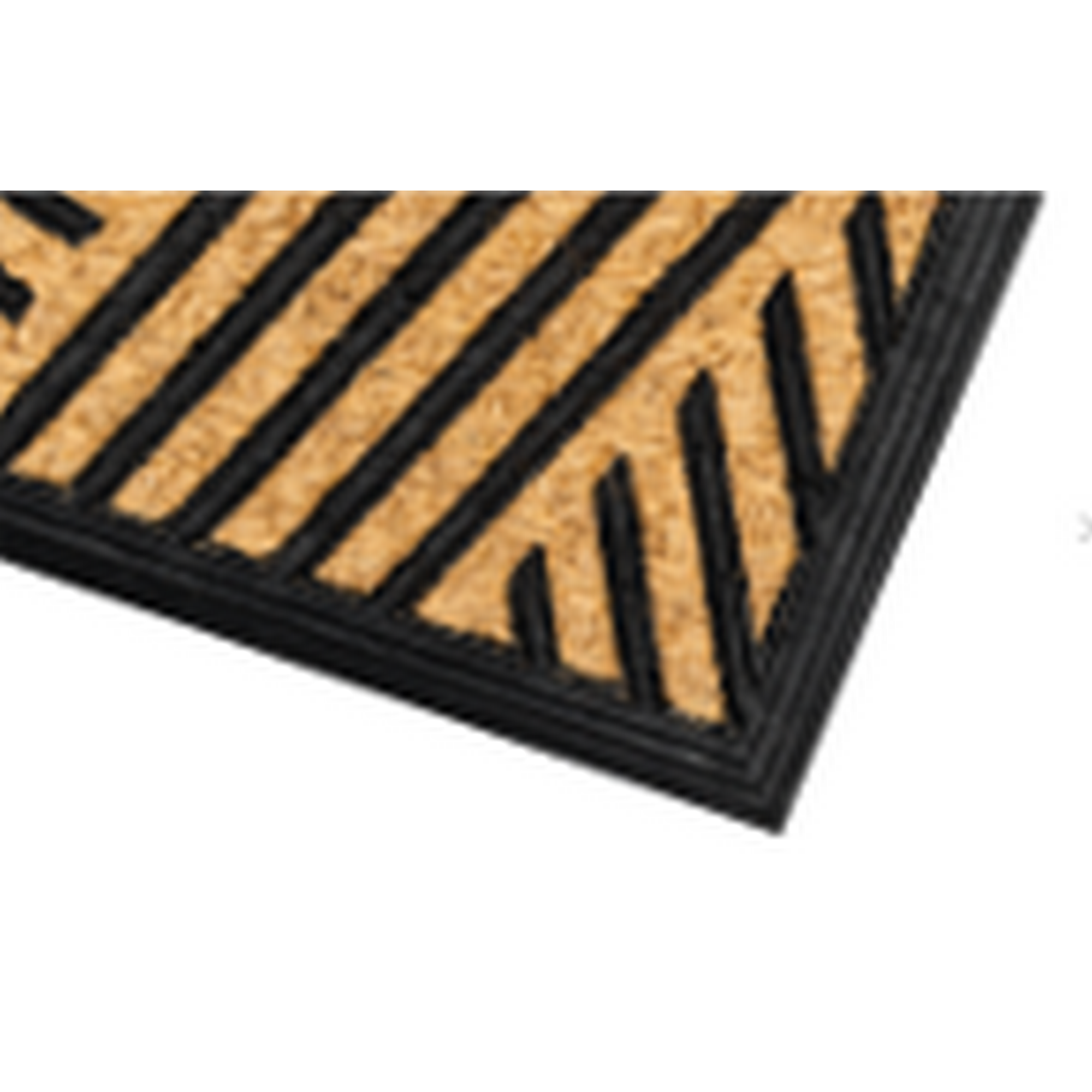 Fußmatte 'Boucara Stripes' naturfarben/schwarz 40 x 60 cm