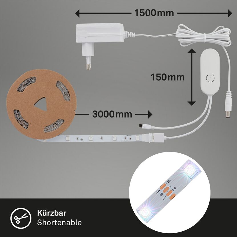 RGB-LED-Streifen 'Magic' 3 m 12 W