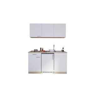 Küchenzeile 'Luis' mit E-Geräten weiß/eichefarben 150 cm