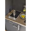 Küchenzeile 'Oliver' mit E-Geräten schwarz/eichefarben 150 cm