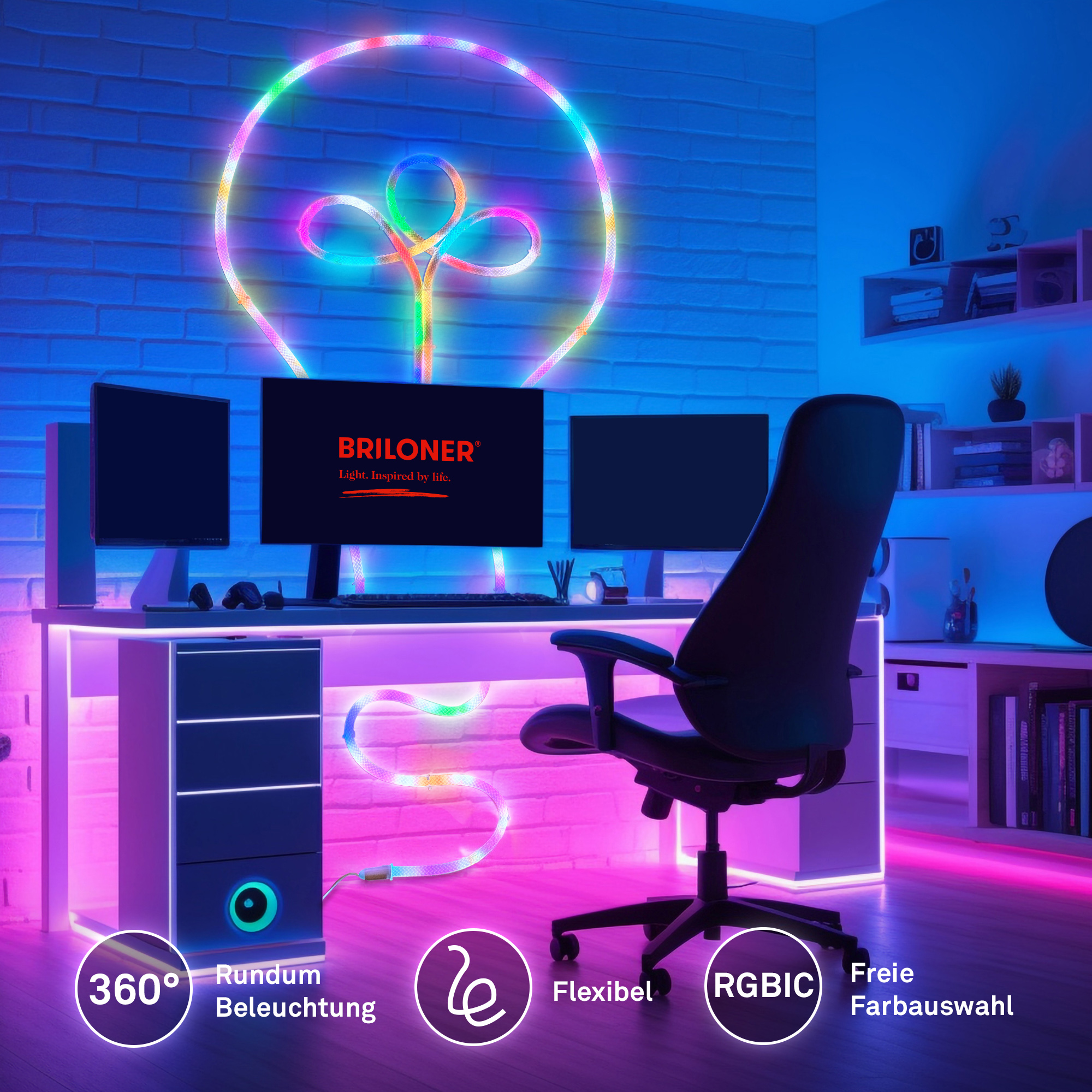 RGBIC-LED-Streifen 2 m 8 W