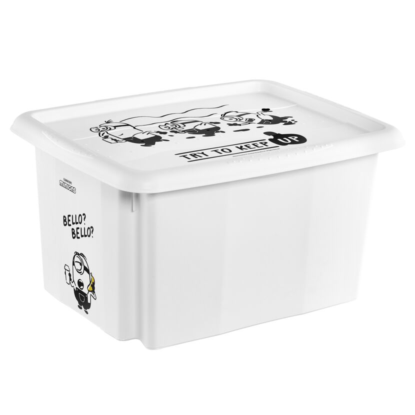 Stapelbox 'Minions' weiß 15 l mit Deckel