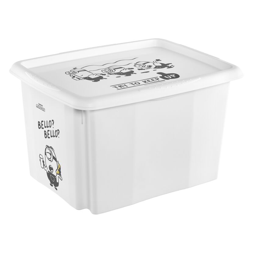 Stapelbox 'Minions' weiß 30 l mit Deckel