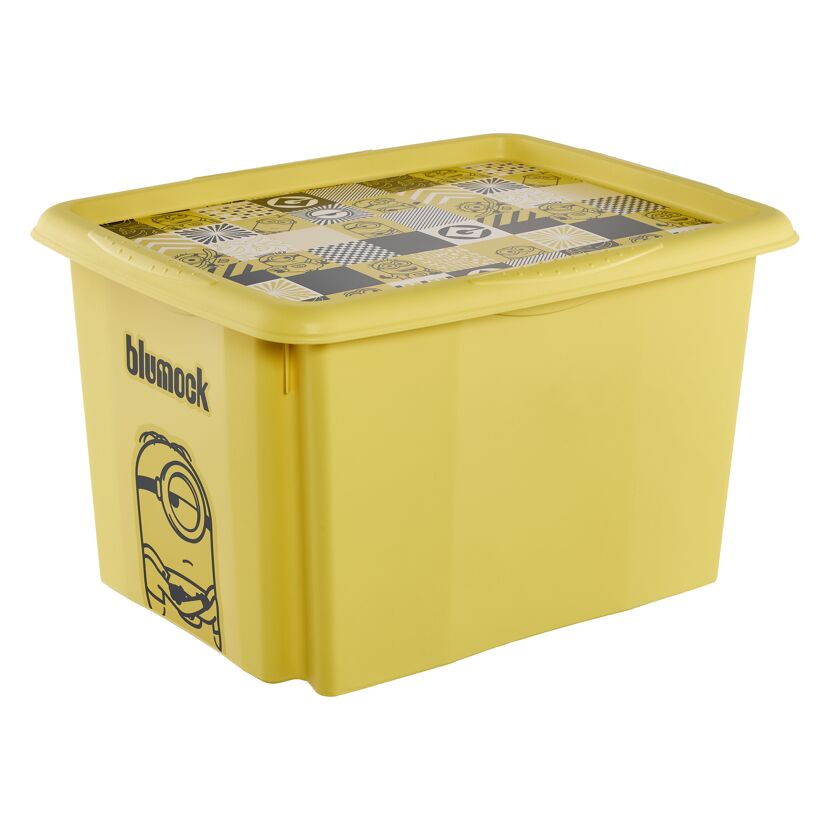 Stapelbox 'Minions' gelb 30 l mit Deckel