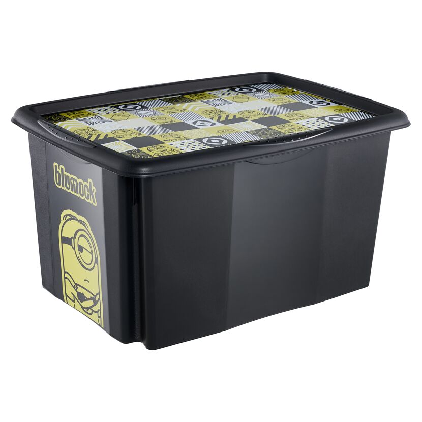 Stapelbox 'Minions' schwarz 45 l mit Deckel
