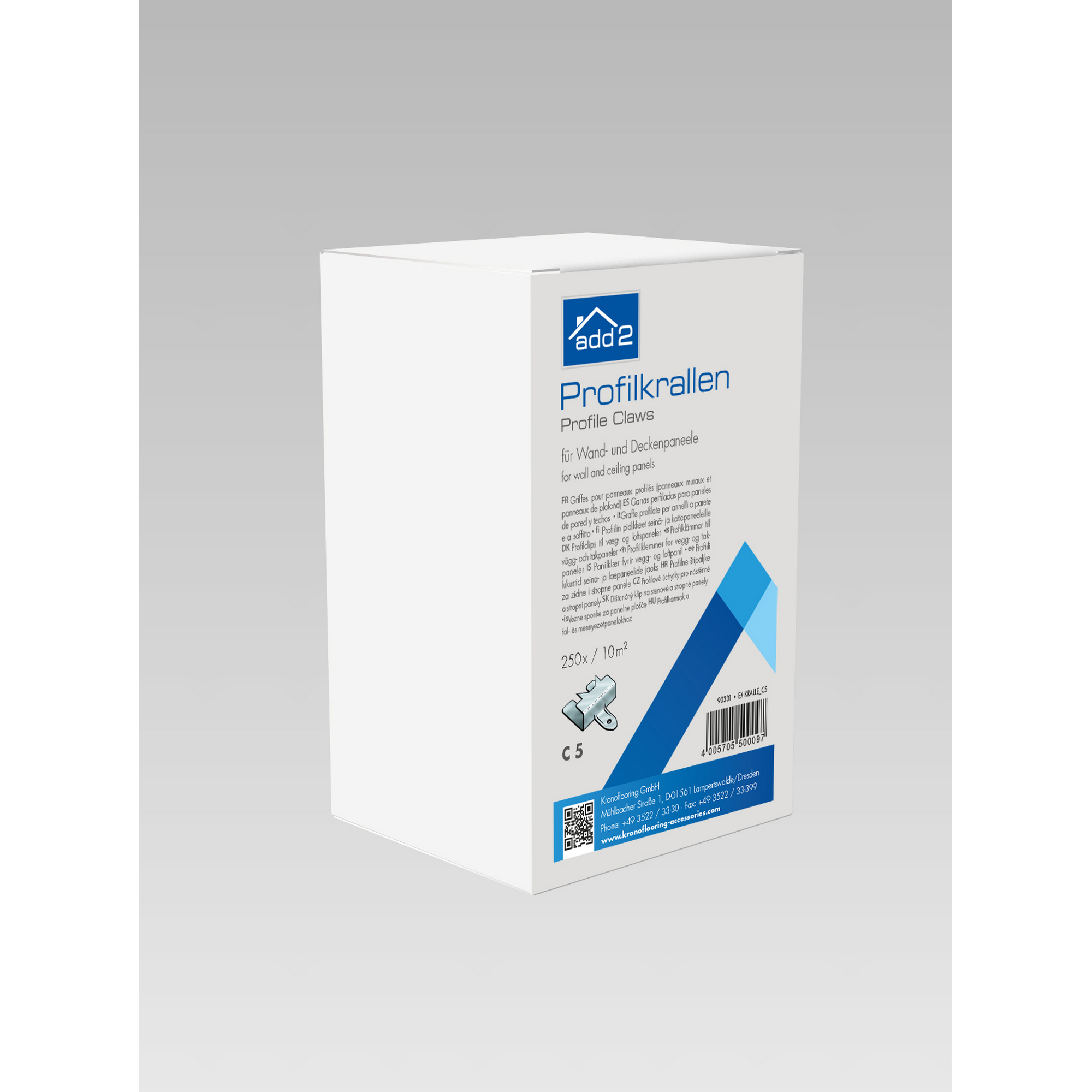 Paneel- und Profilkralle 5 mm, 100 Stück