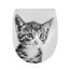 WC-Sitz 'Cat' weiß/grau mit Absenkautomatik