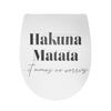 WC-Sitz 'Hakuna Matata' weiß/schwarz mit Absenkautomatik