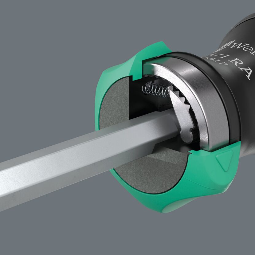 Schnittbild des Wera Kraftform RA 1 Ratschenmechanismus.