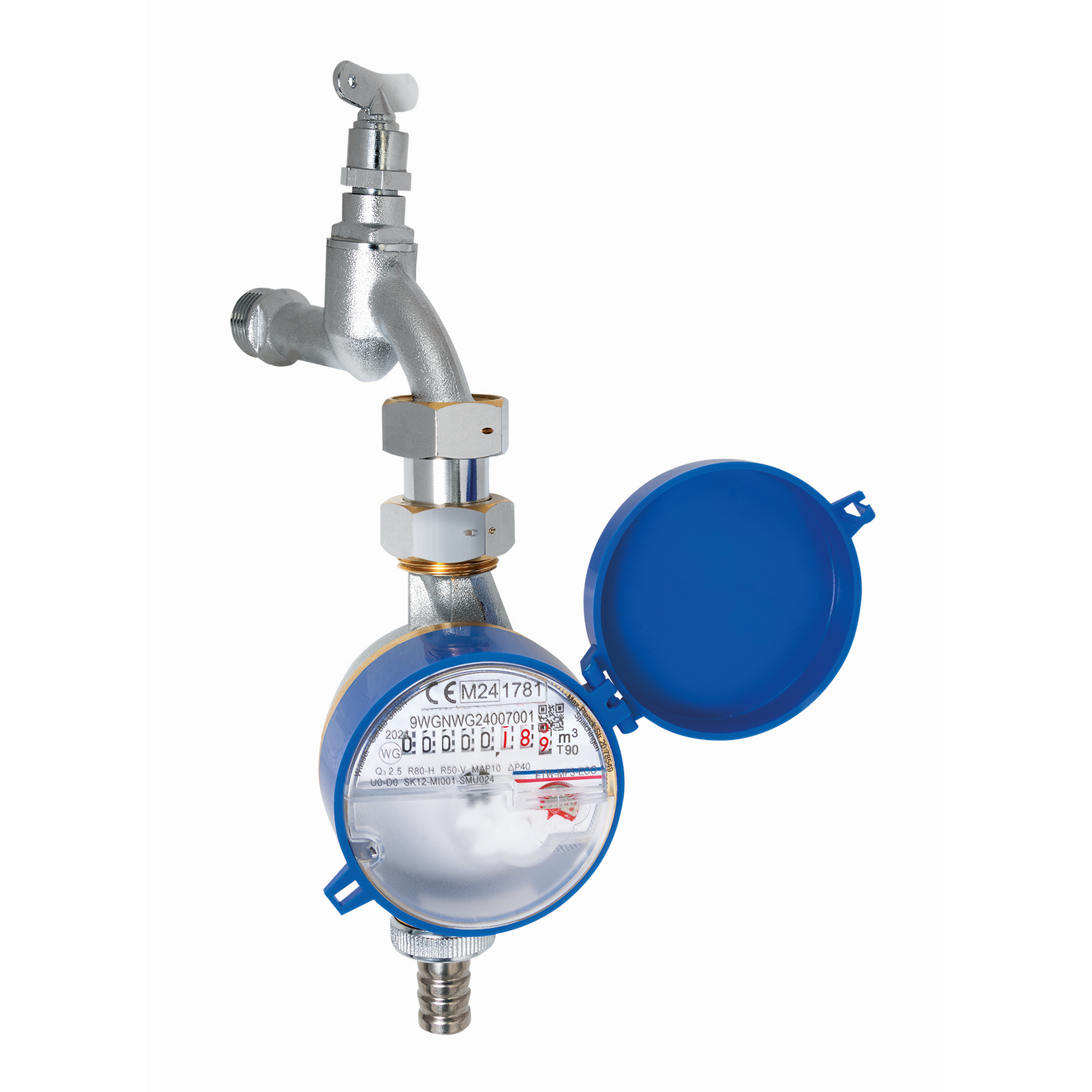 Zapfhahnzähler 'ECO' für Kalt- und Warmwasser, 8 cm, 3/4"