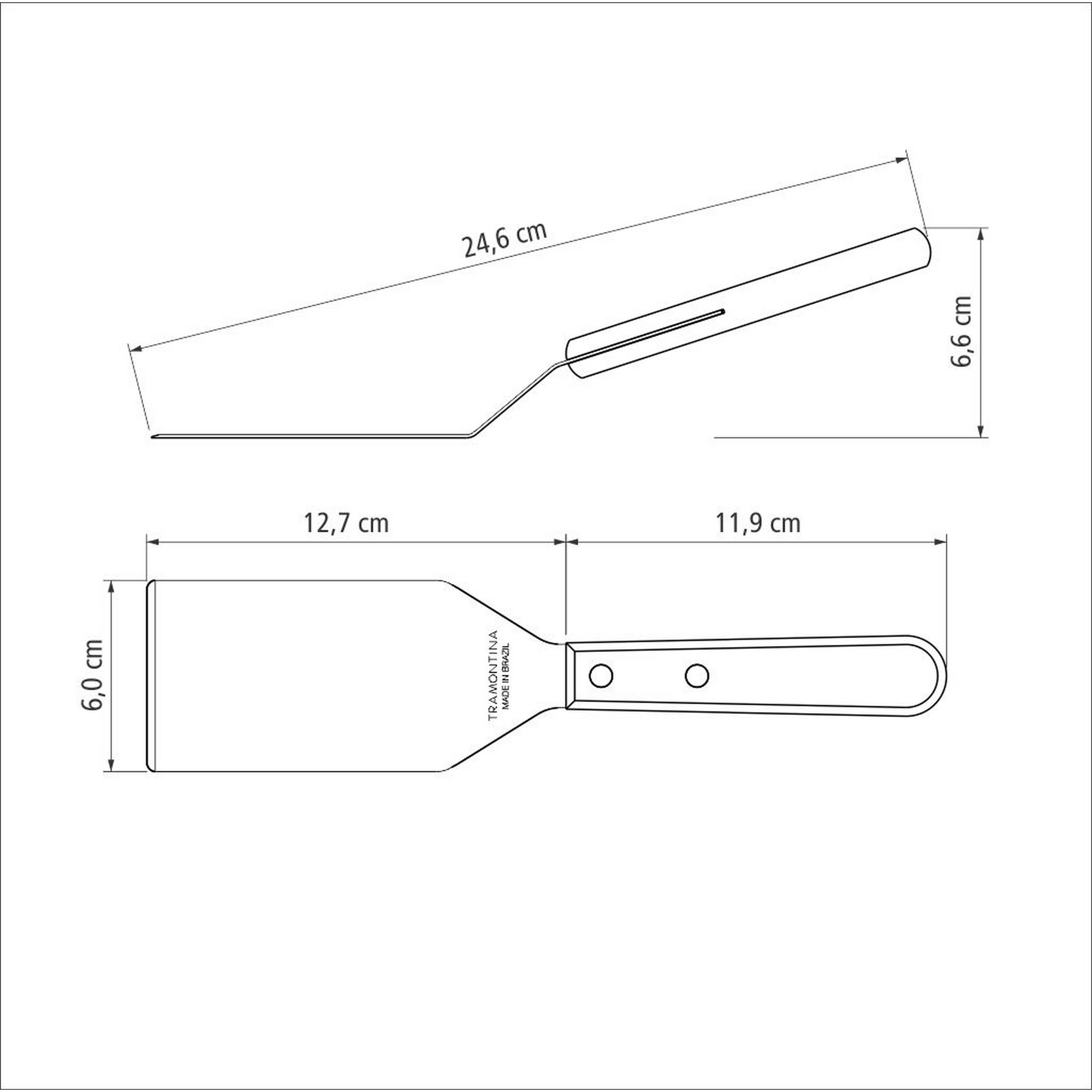 Grillwender 'Polywood' Edelstahl mit Holzgriff 24,6 cm