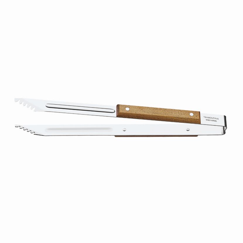 Grillzange 'Churrasco' Edelstahl mit Holzgriff 37,5 cm