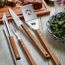 Grillzange 'Churrasco' Edelstahl mit Holzgriff 37,5 cm