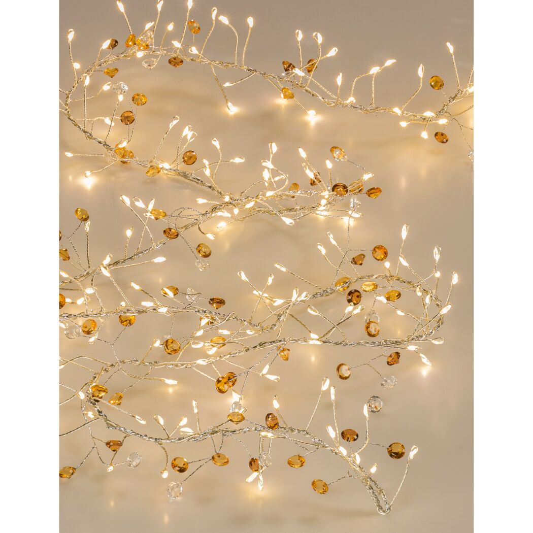 LED-Draht-Lichterkette 200 LEDs warmweiß 200 cm