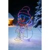 LED-Figur Schneemann 355 LEDs bunt 90 x 49 cm