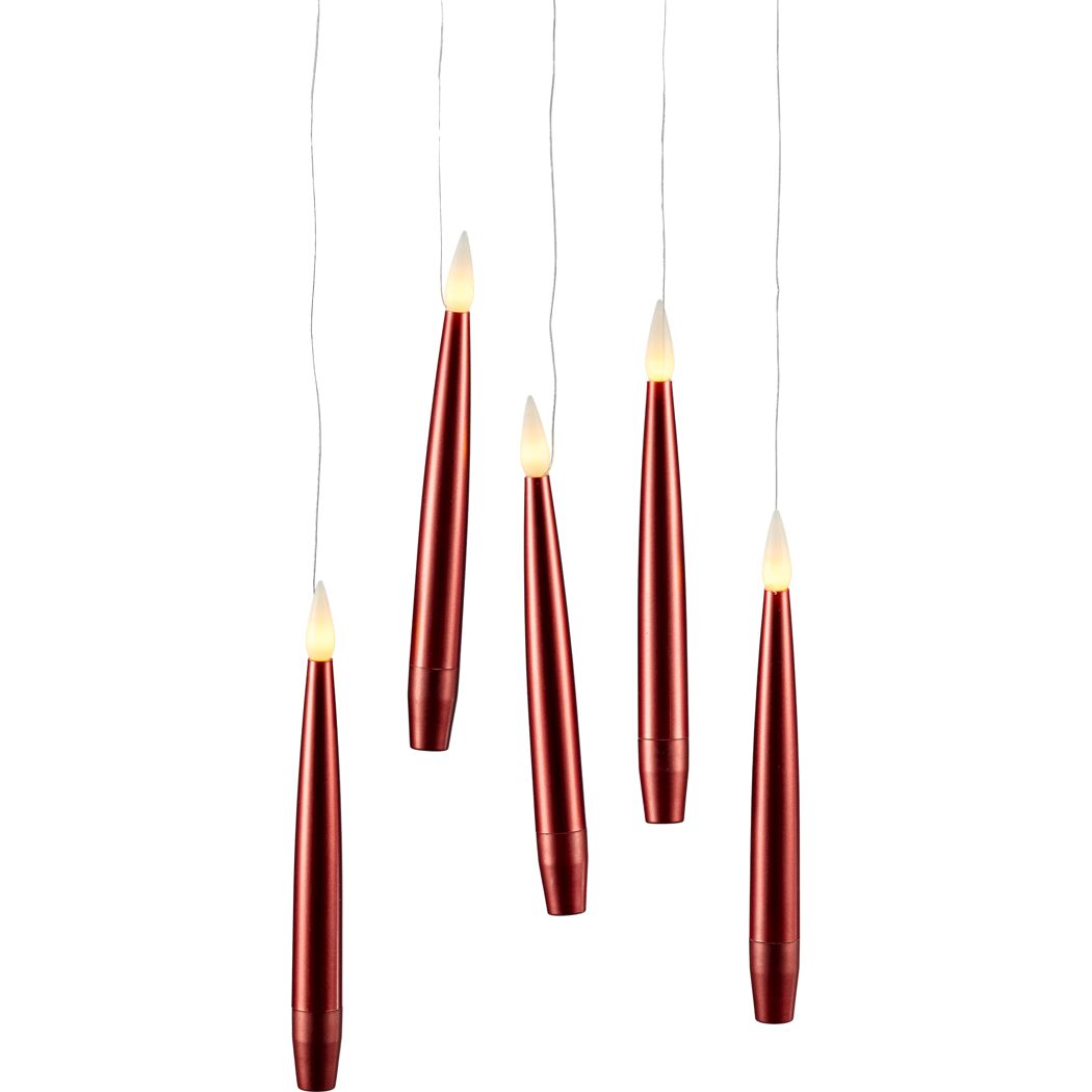 LED-Schwebende Kerzen rot 10 Stück