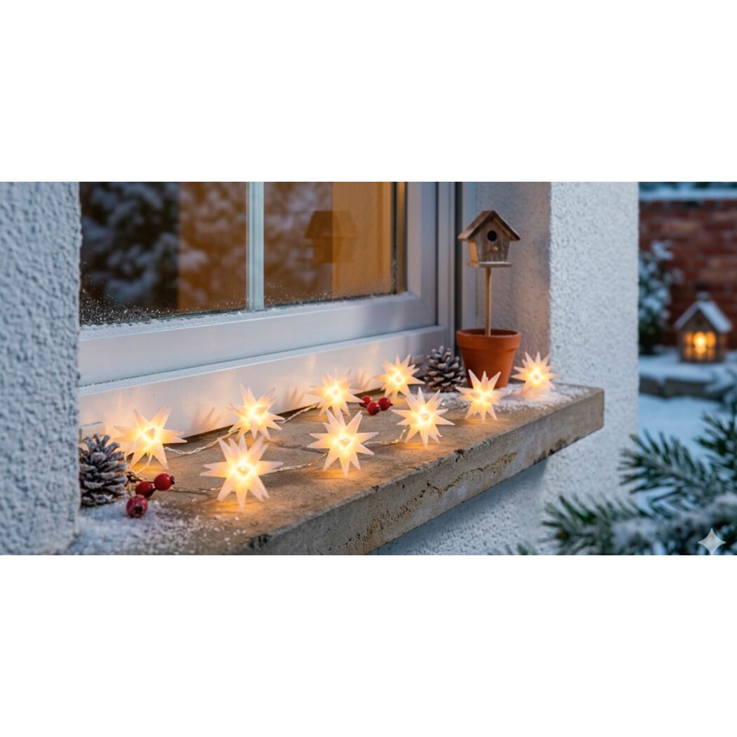 LED-Lichterkette Stern 10 LEDs 135 cm