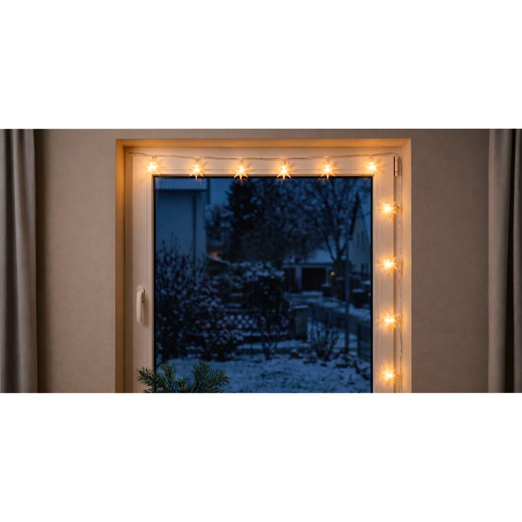 LED-Lichterkette Stern 10 LEDs 135 cm