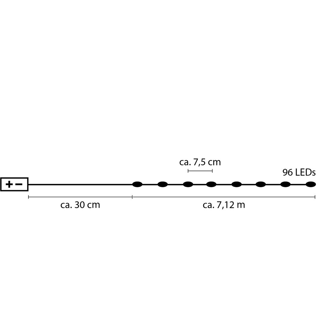 LED-Lichterkette grün 96 LEDs 712 cm
