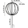 LED-Kugel aus Metall 120 LEDs Ø 25 cm