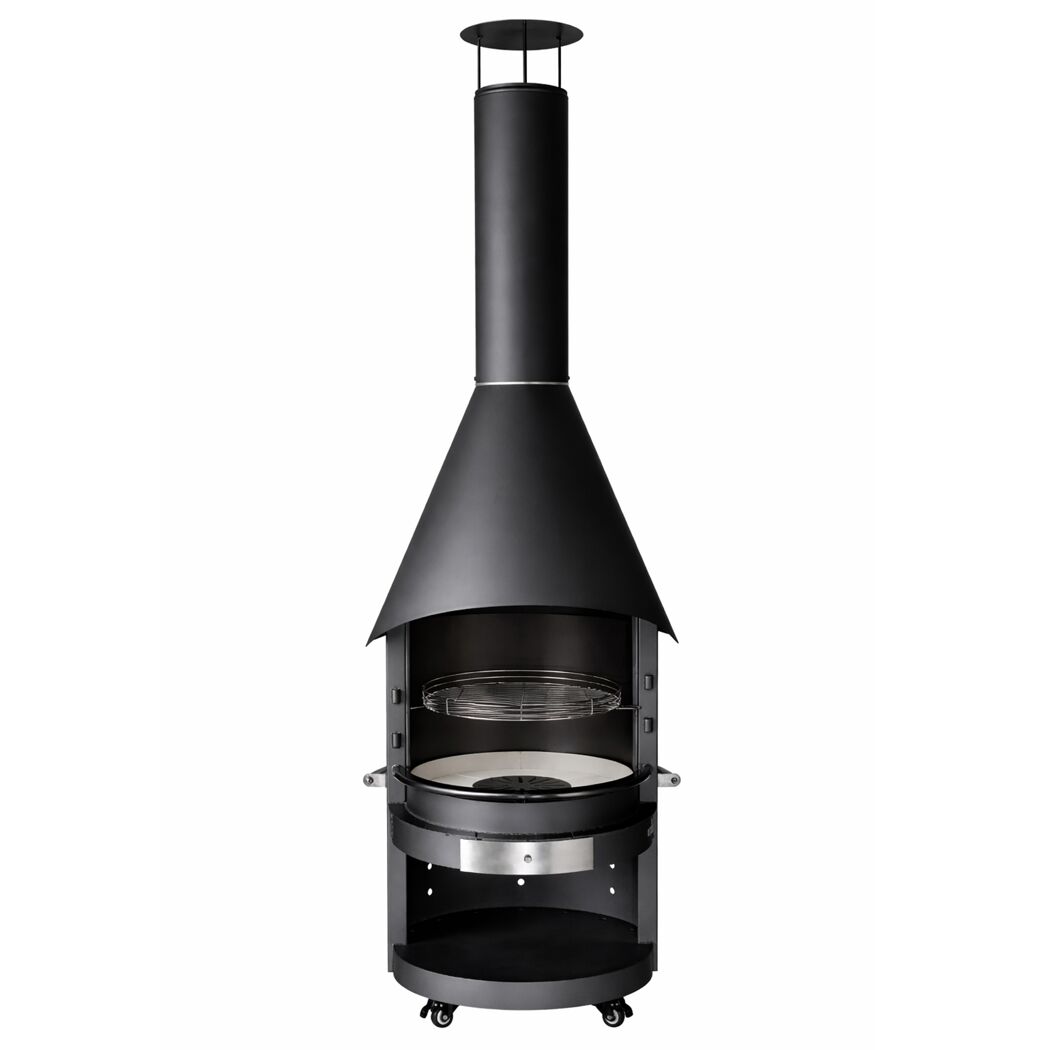 Grillkamin 'UNI-FB700' Stahl grau Ø 70 cm