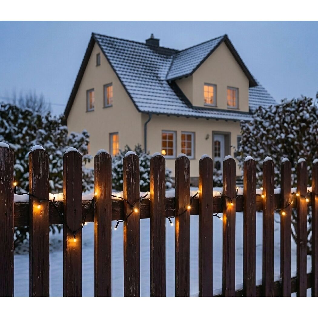 LED-Mini-Lichterkette 80 LEDs warmweiß 553 cm