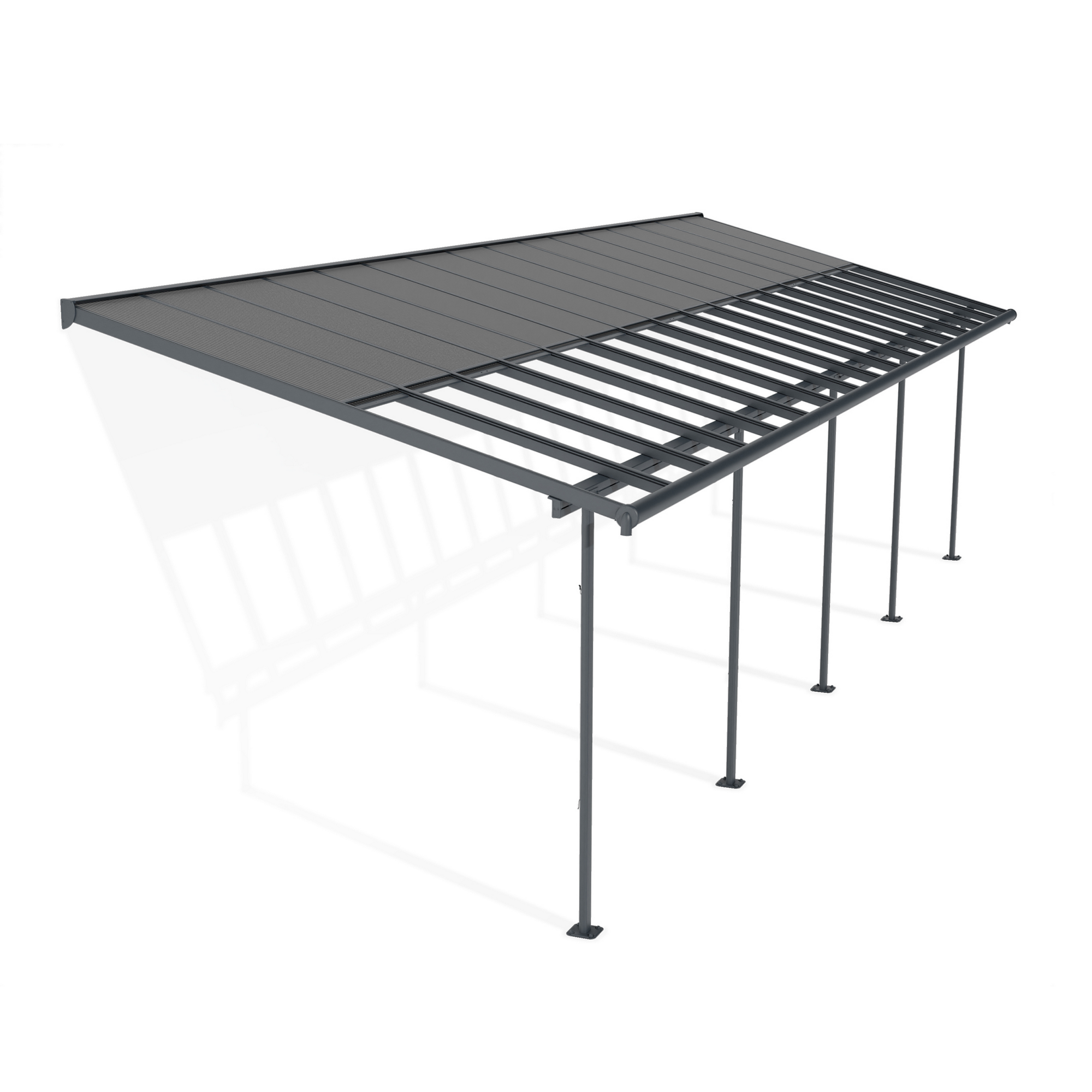 Terrassenüberdachung 'Sierra Cabrio' 295 x 971 cm Alu/Polycarbonat grau