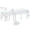 Terrassenüberdachung 'Sierra Cabrio' 295 x 971 cm Alu/Polycarbonat grau