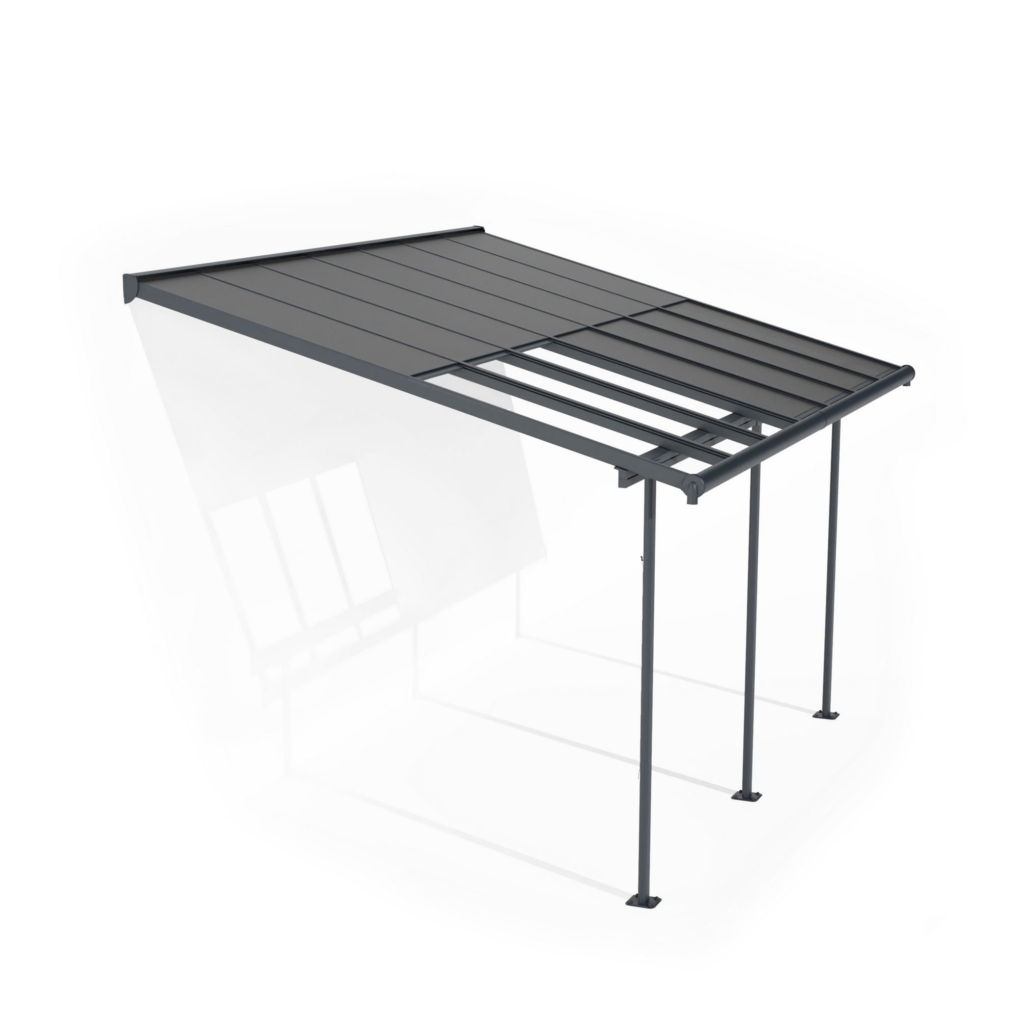 Terrassenüberdachung 'Sierra Cabrio' 295 x 434 cm Alu/Polycarbonat grau