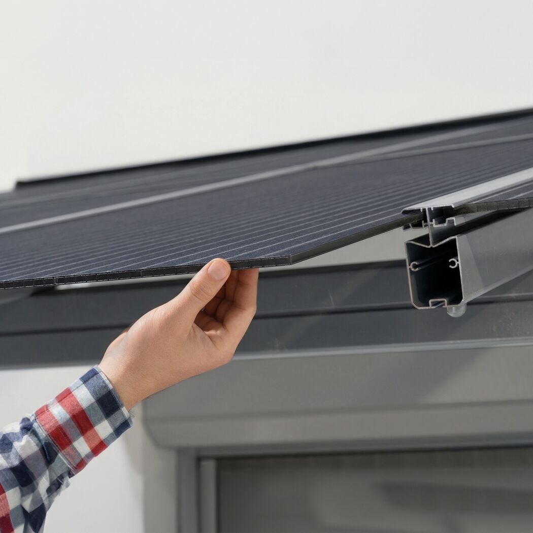 Terrassenüberdachung 'Sierra Cabrio' 295 x 314 cm Alu/Polycarbonat grau
