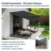Terrassenüberdachung 'Sierra Cabrio' 295 x 314 cm Alu/Polycarbonat grau