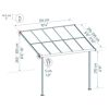 Terrassenüberdachung 'Sierra Cabrio' 295 x 314 cm Alu/Polycarbonat grau
