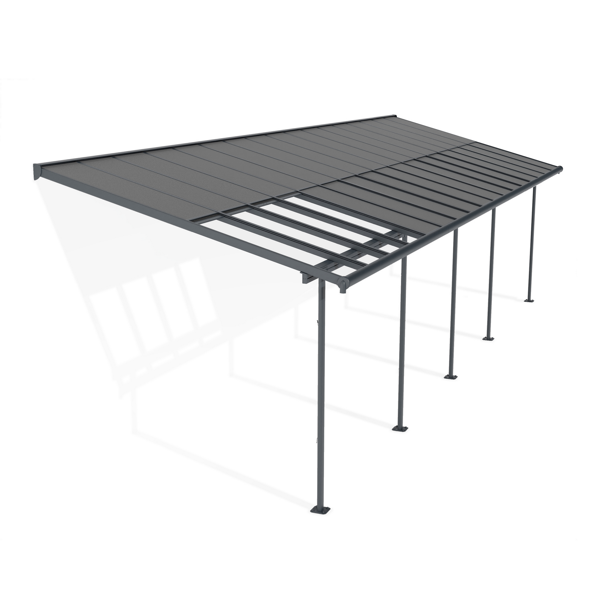 Terrassenüberdachung 'Sierra Cabrio' 295 x 1044 cm Alu/Polycarbonat grau