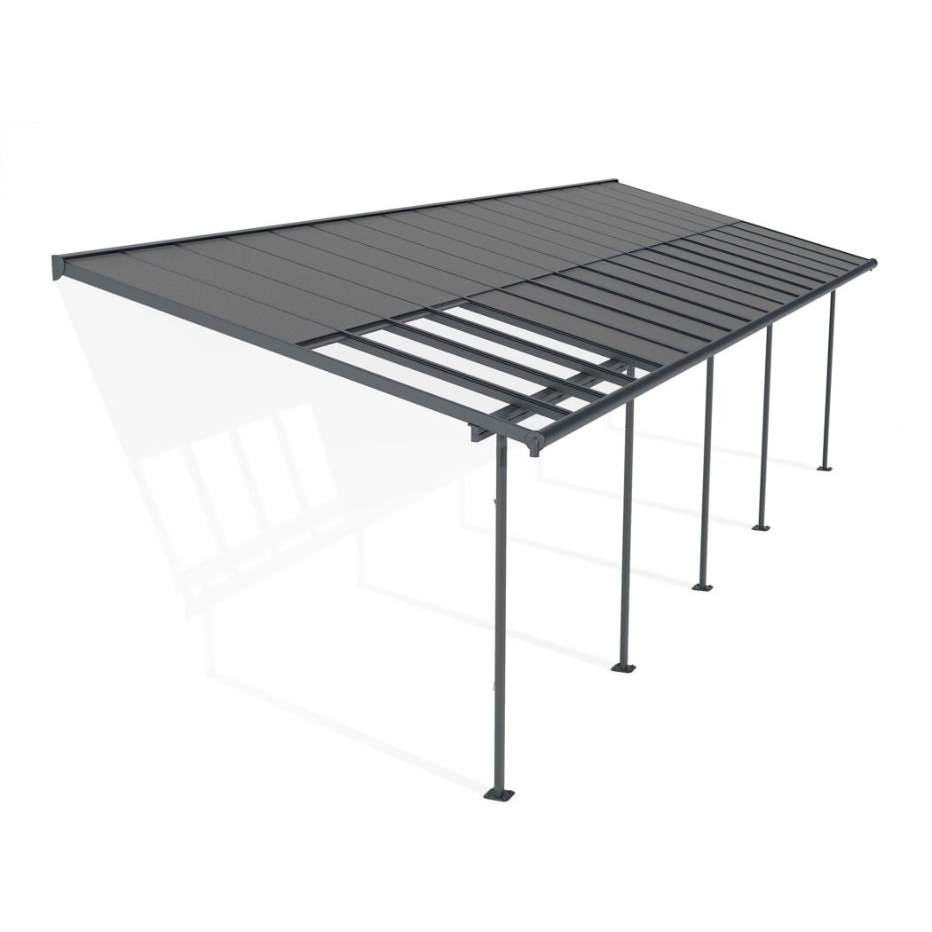 Terrassenüberdachung 'Sierra Cabrio' 295 x 1044 cm Alu/Polycarbonat grau