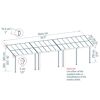 Terrassenüberdachung 'Sierra Cabrio' 295 x 1044 cm Alu/Polycarbonat grau