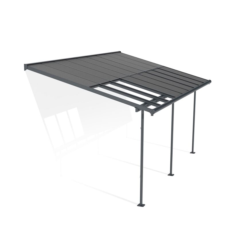 Terrassenüberdachung 'Sierra Cabrio' 295 x 555 cm Alu/Polycarbonat grau