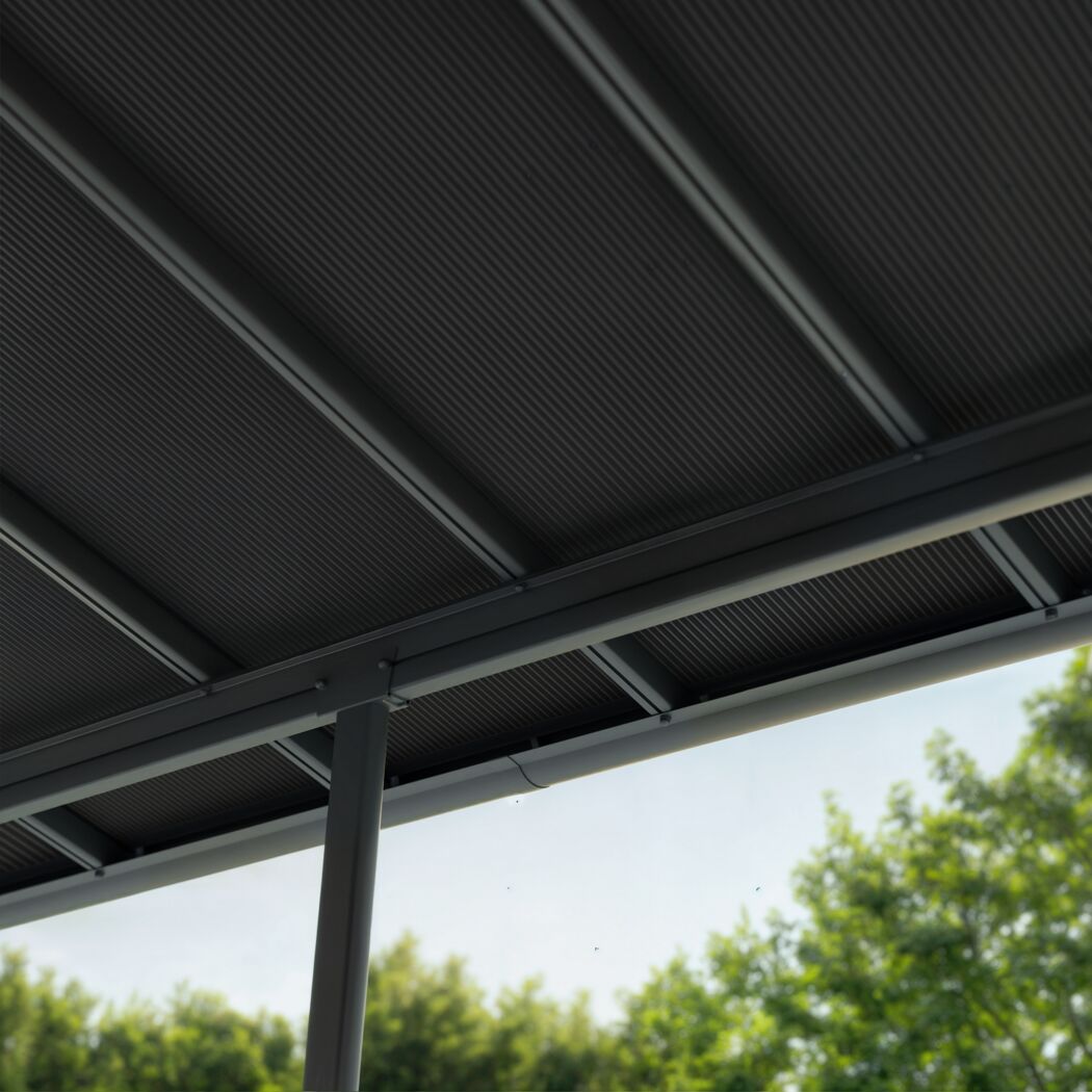 Terrassenüberdachung 'Sierra Cabrio' 295 x 555 cm Alu/Polycarbonat grau